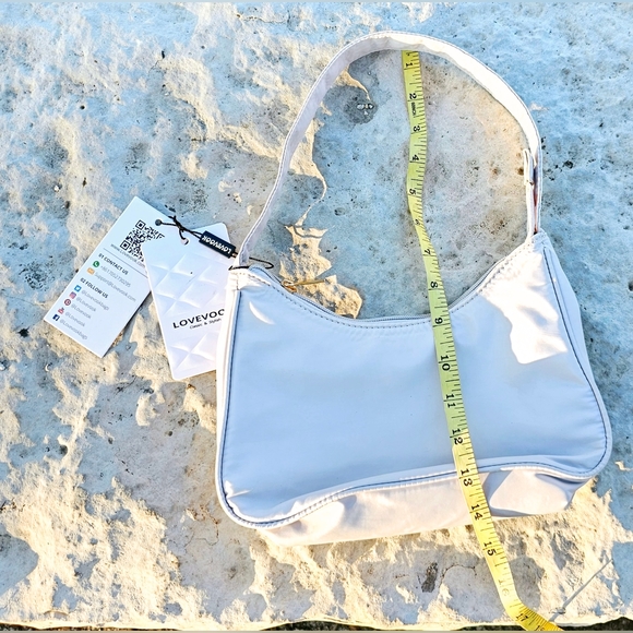 Lovevook off white y2k small fabric shoulder purse bag - Picture 5 of 6